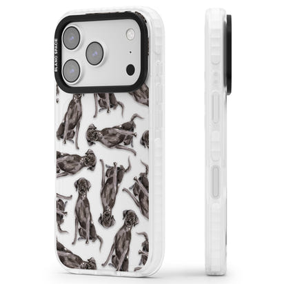 Black Labrador Watercolor Pattern