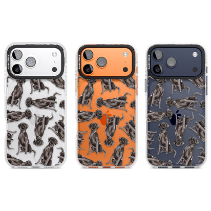 Black Labrador Watercolor Pattern