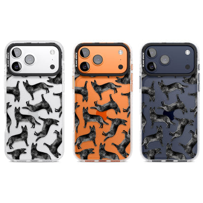 German Shepherd Pattern Black