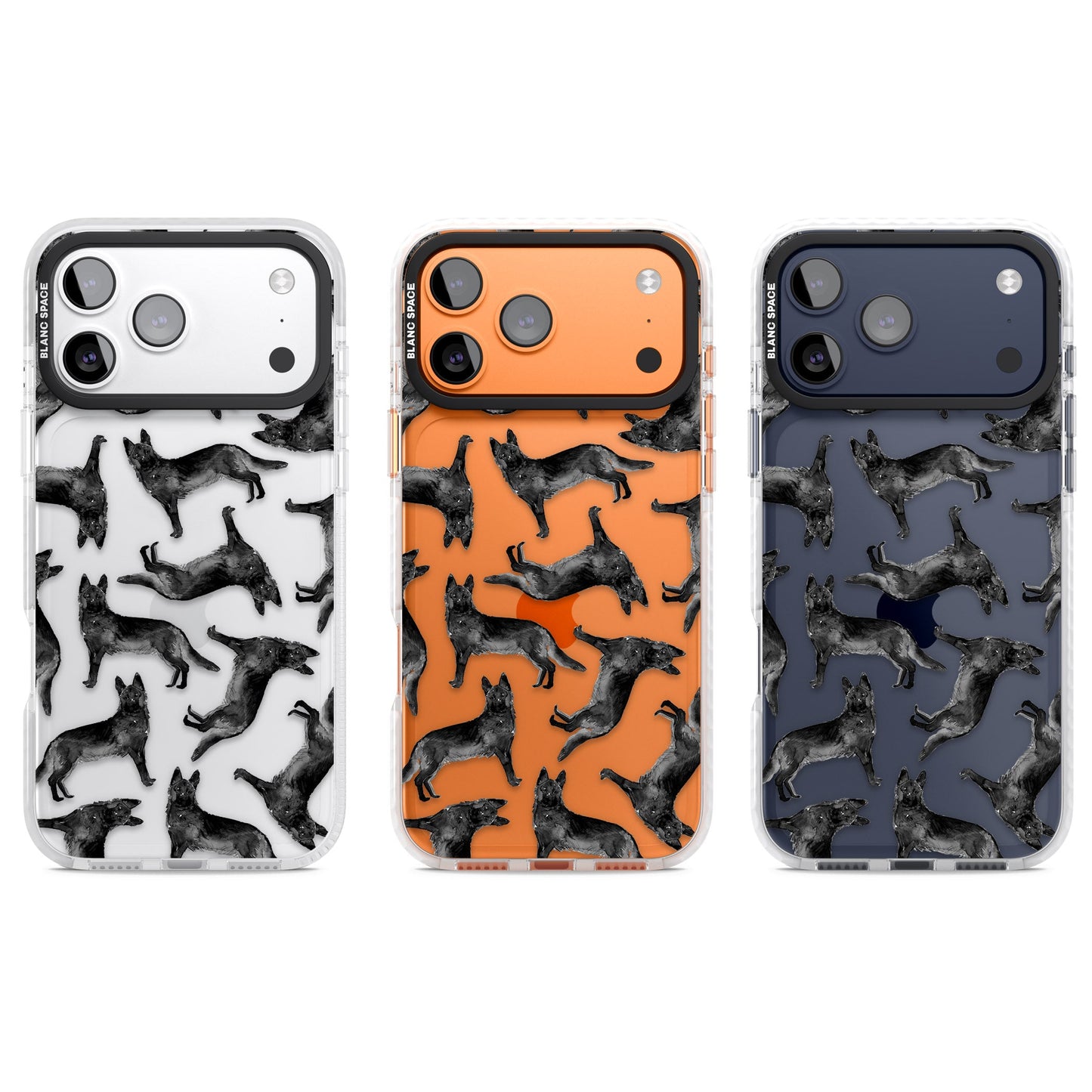 German Shepherd Pattern Black