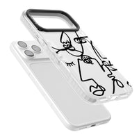 Abstract Line Art Black Clear