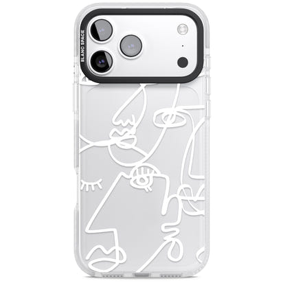 Abstract Line Art White Clear