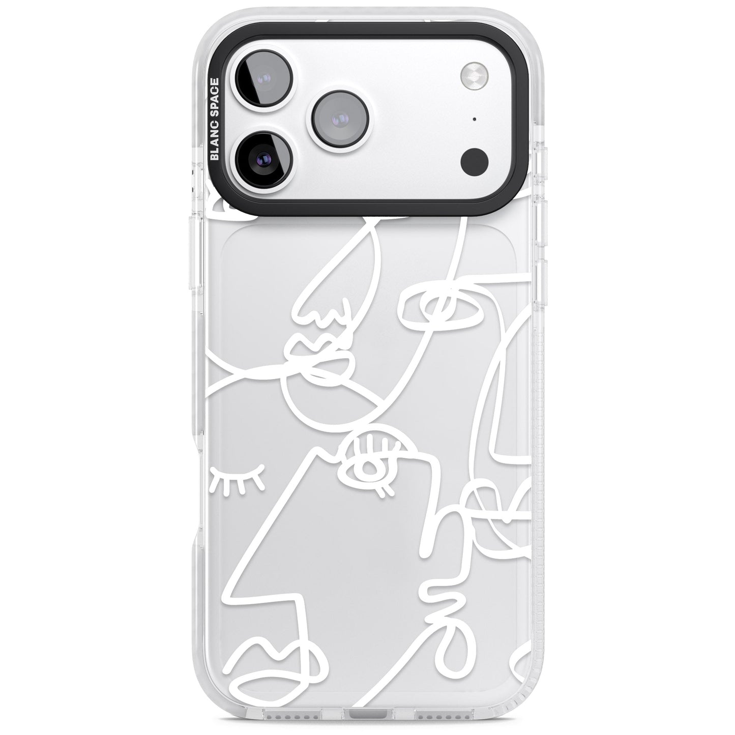 Abstract Line Art White Clear