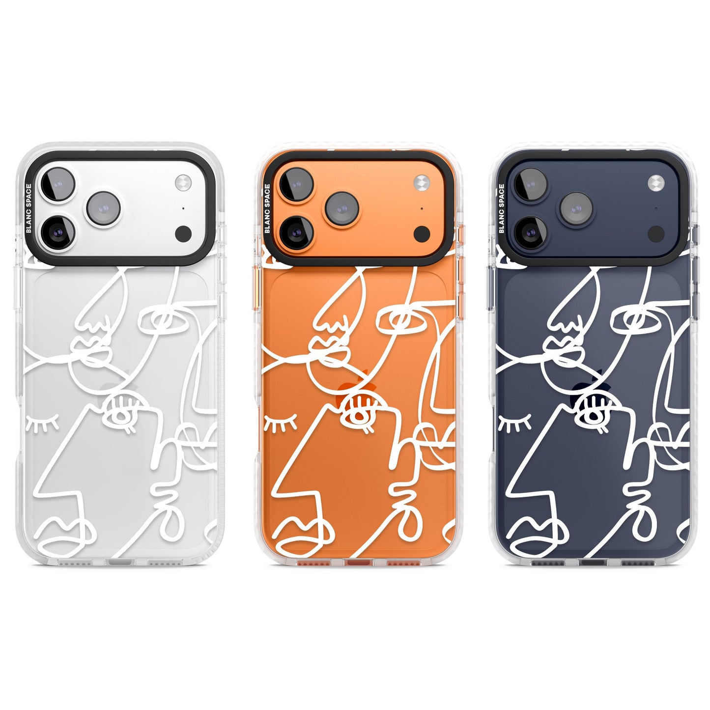 Abstract Line Art White Clear