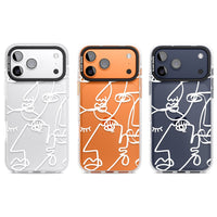 Abstract Line Art White Clear