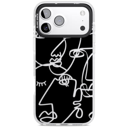 Abstract Line Art Clear Black