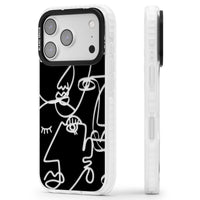 Abstract Line Art Clear Black