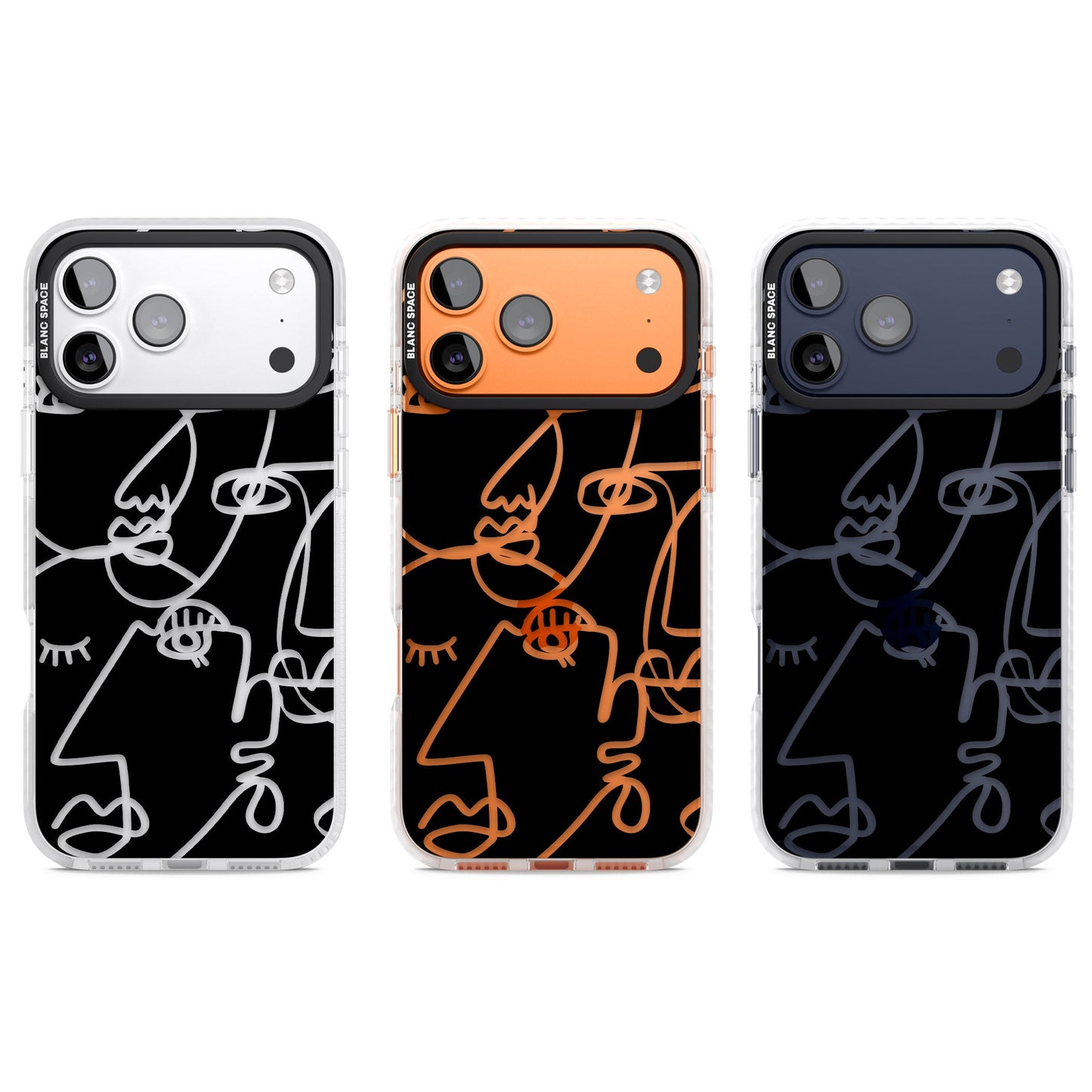 Abstract Line Art Clear Black