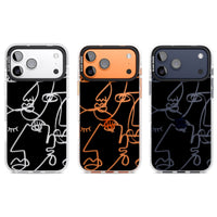 Abstract Line Art Clear Black