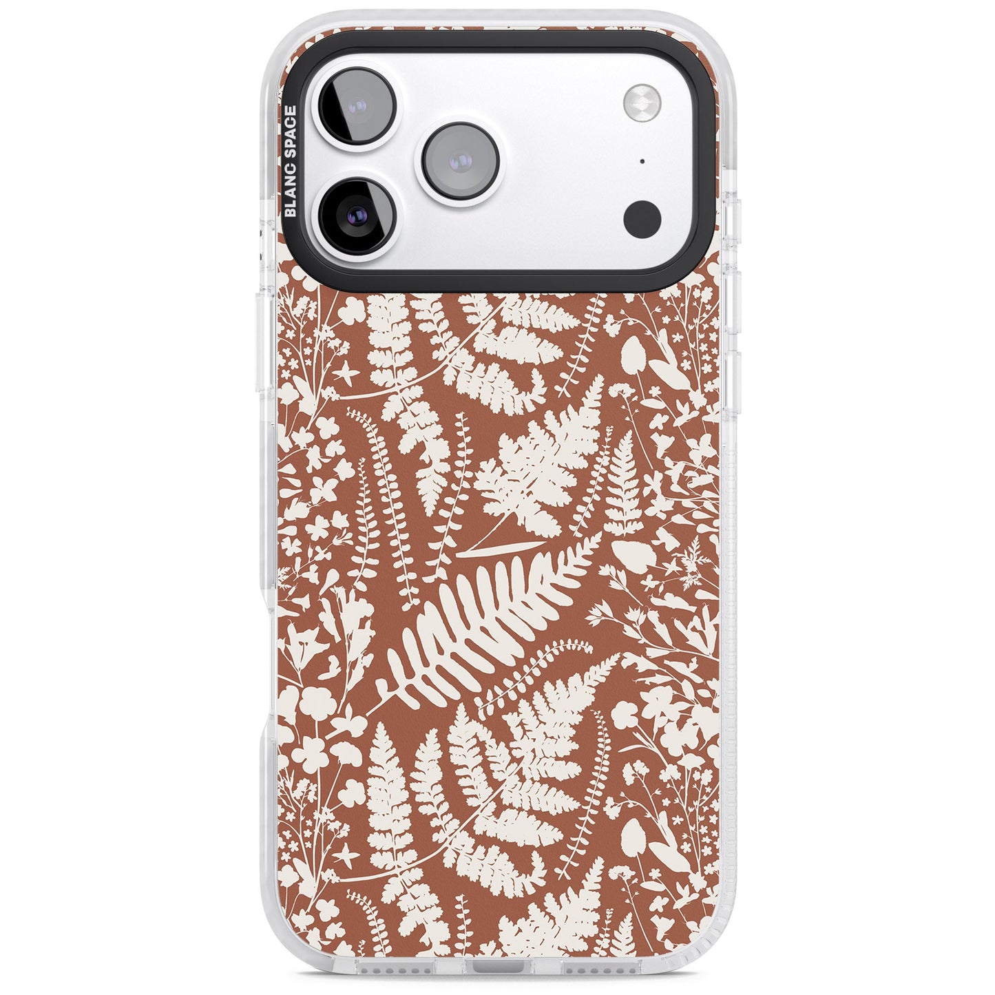 Fleurs sauvages et fougères sur terre cuite