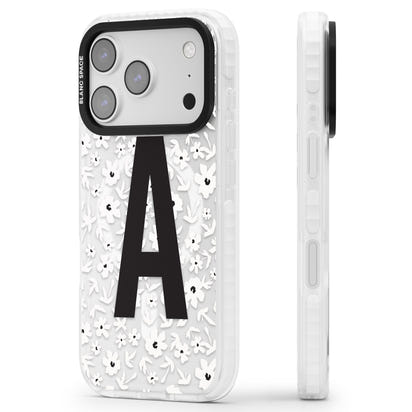 Initiale en gras personnalisée et florale