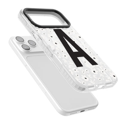 Initiale en gras personnalisée et florale