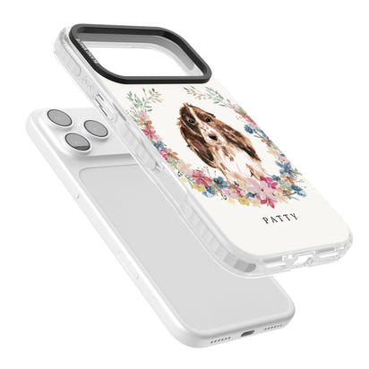 Personalised Cocker Spaniel Floral Portrait