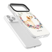 Personalised Yellow Labrador Floral Portrait