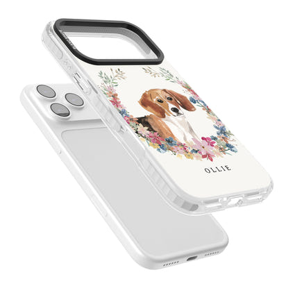 Personalised Beagle Floral Portrait