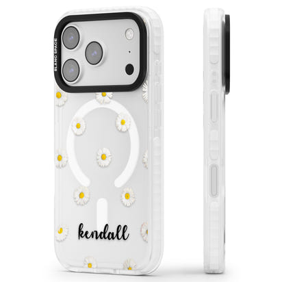 Personalised White Daisies & Cursive