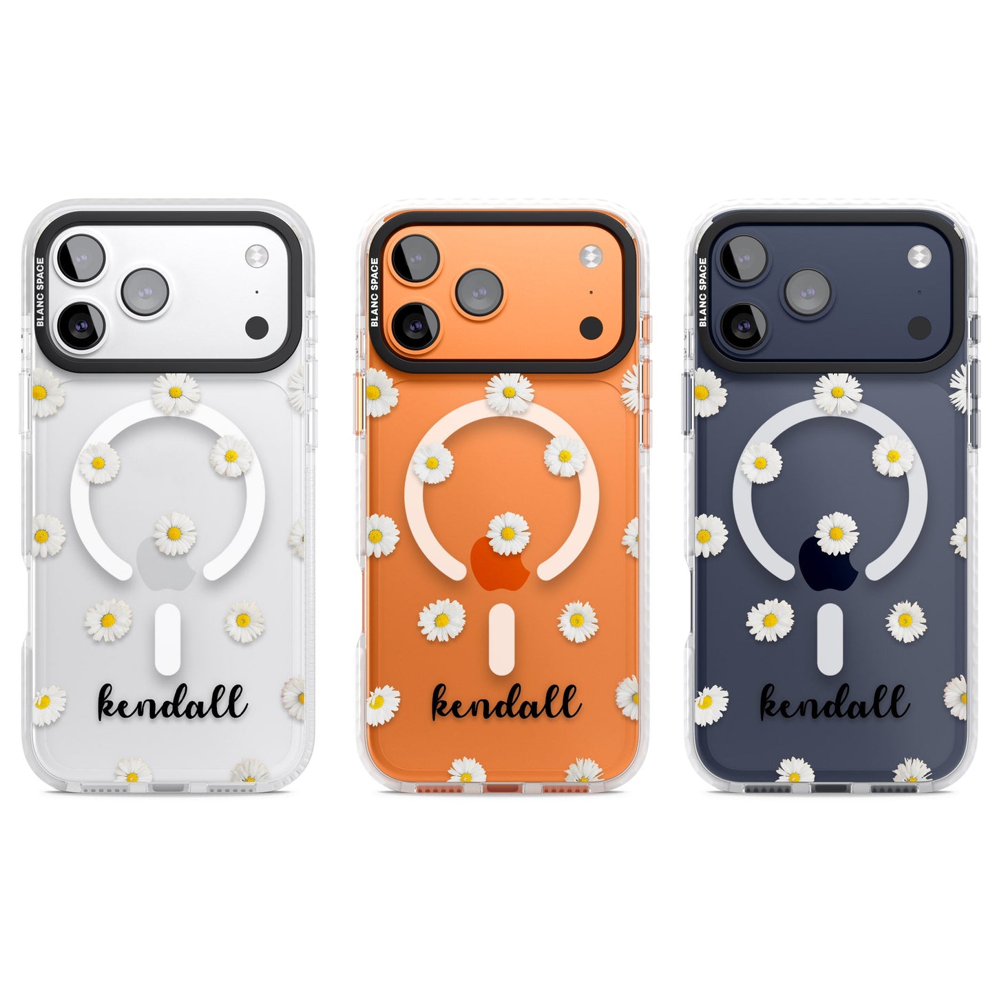 Personalised White Daisies & Cursive