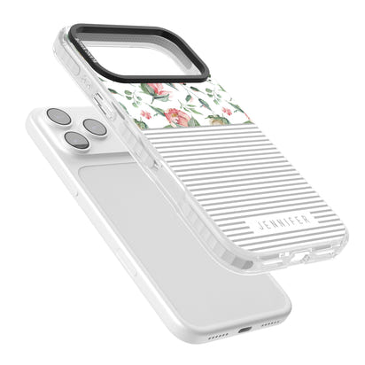 Personalised Light Floral Pattern & Stripes