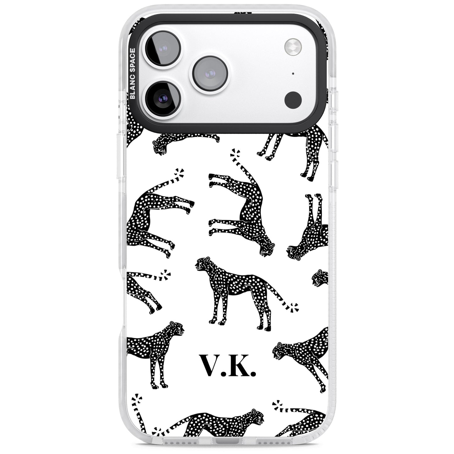 Personalised Black & White Cheetah Pattern