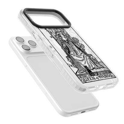 Personalisierte Tarotkarte „Königin der Stäbe“ (transparent)