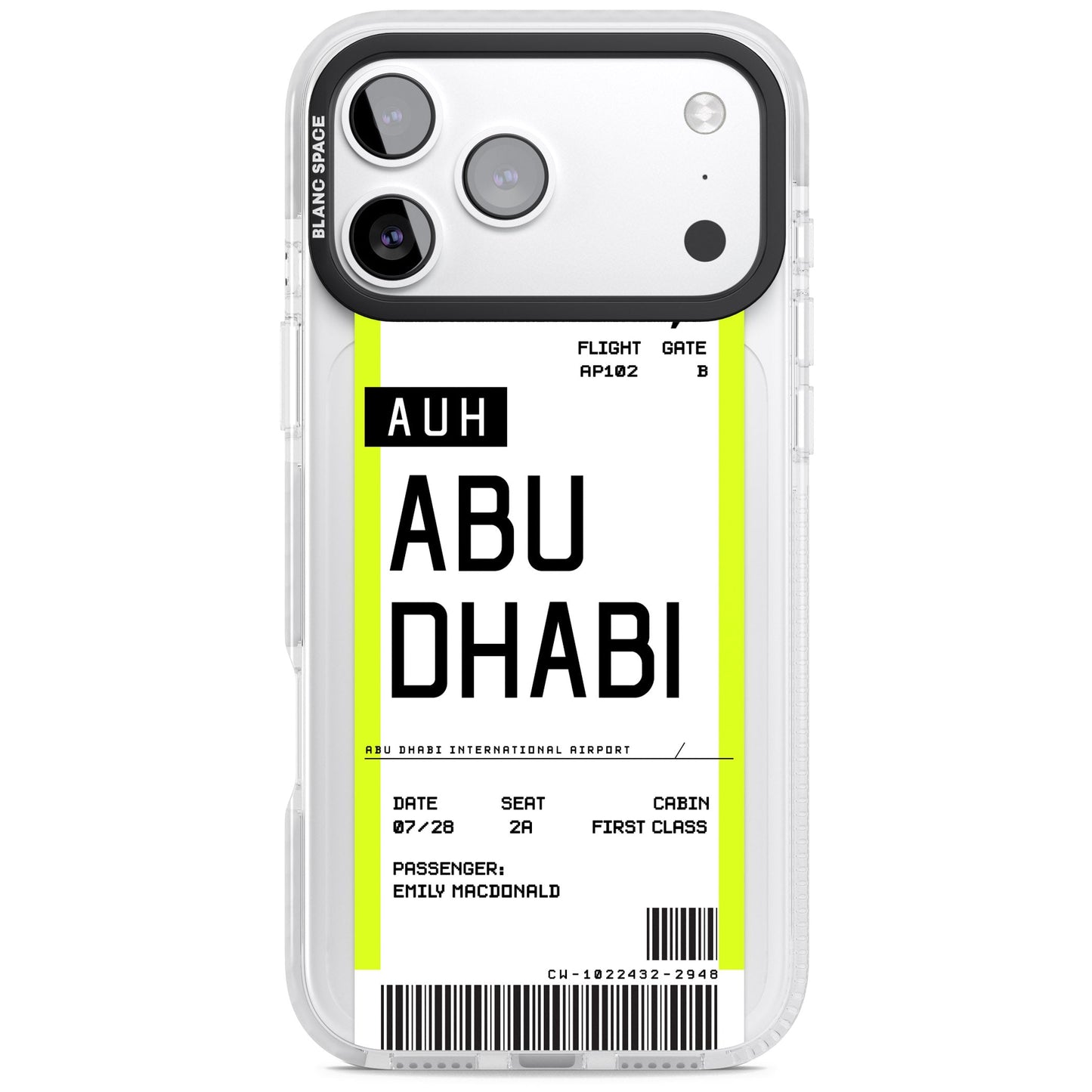 Personalised Abu Dhabi Boarding Pass