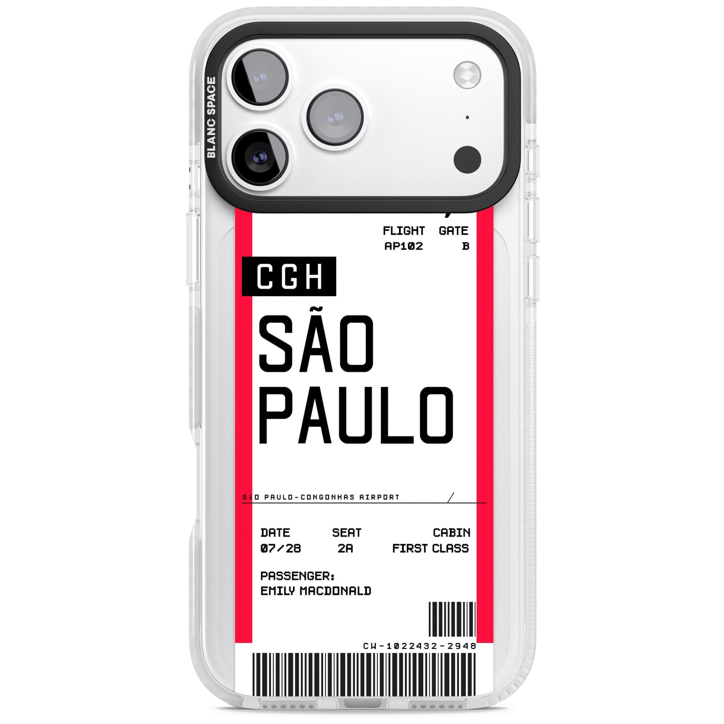Personalisierte Bordkarte für São Paulo