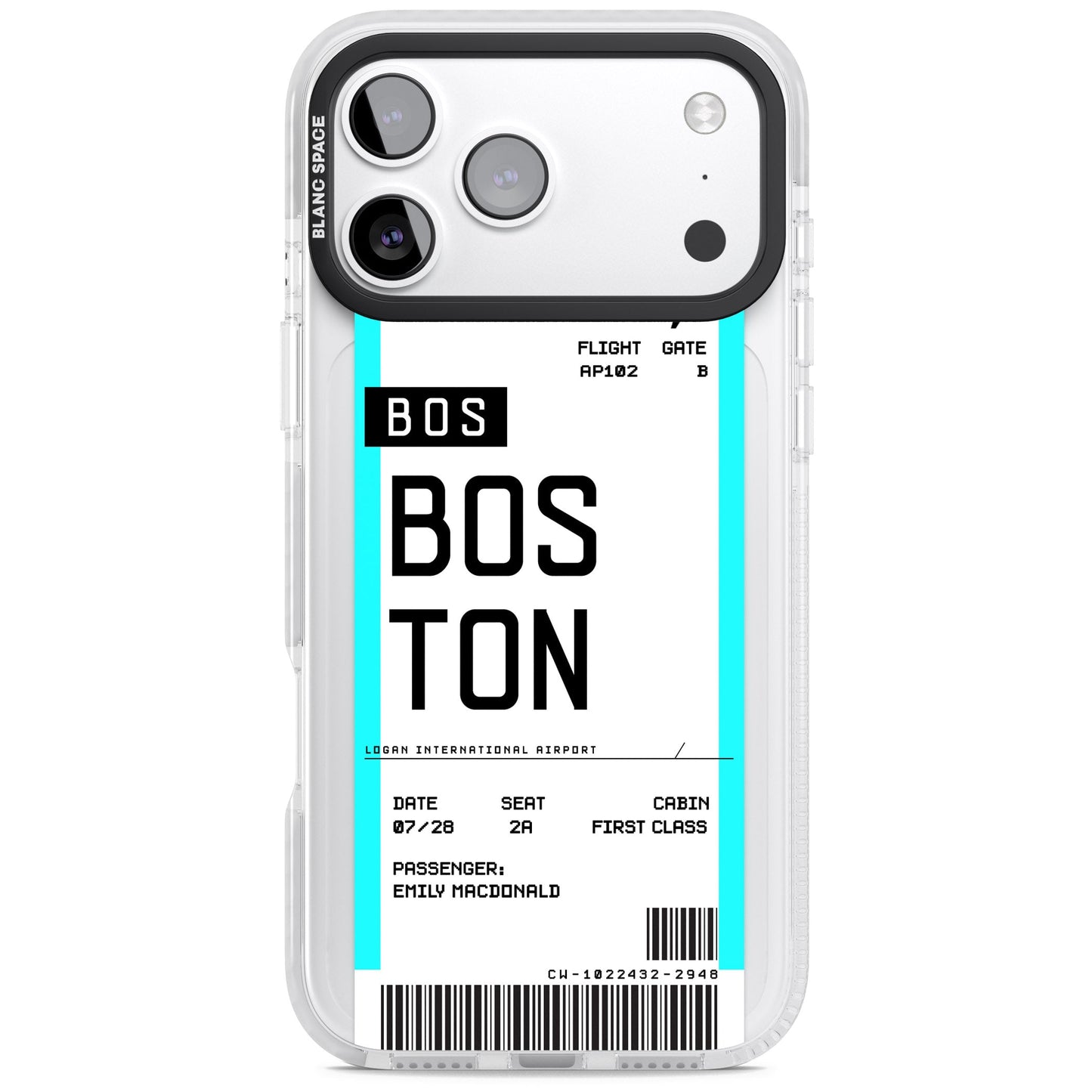 Personalised Boston Boarding Pass