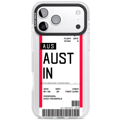 Personalised Austin Boarding Pass