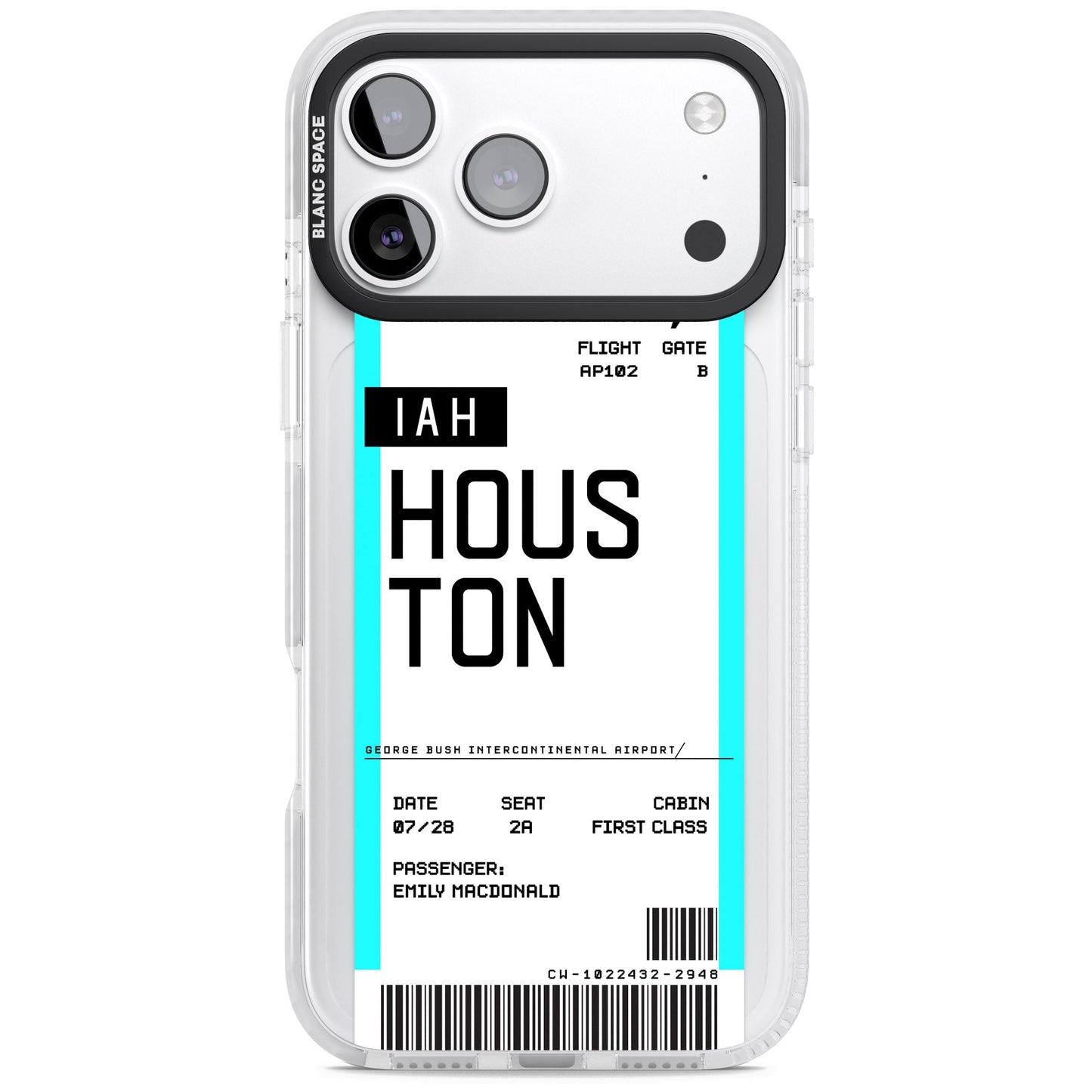 Personalised Houston Boarding Pass