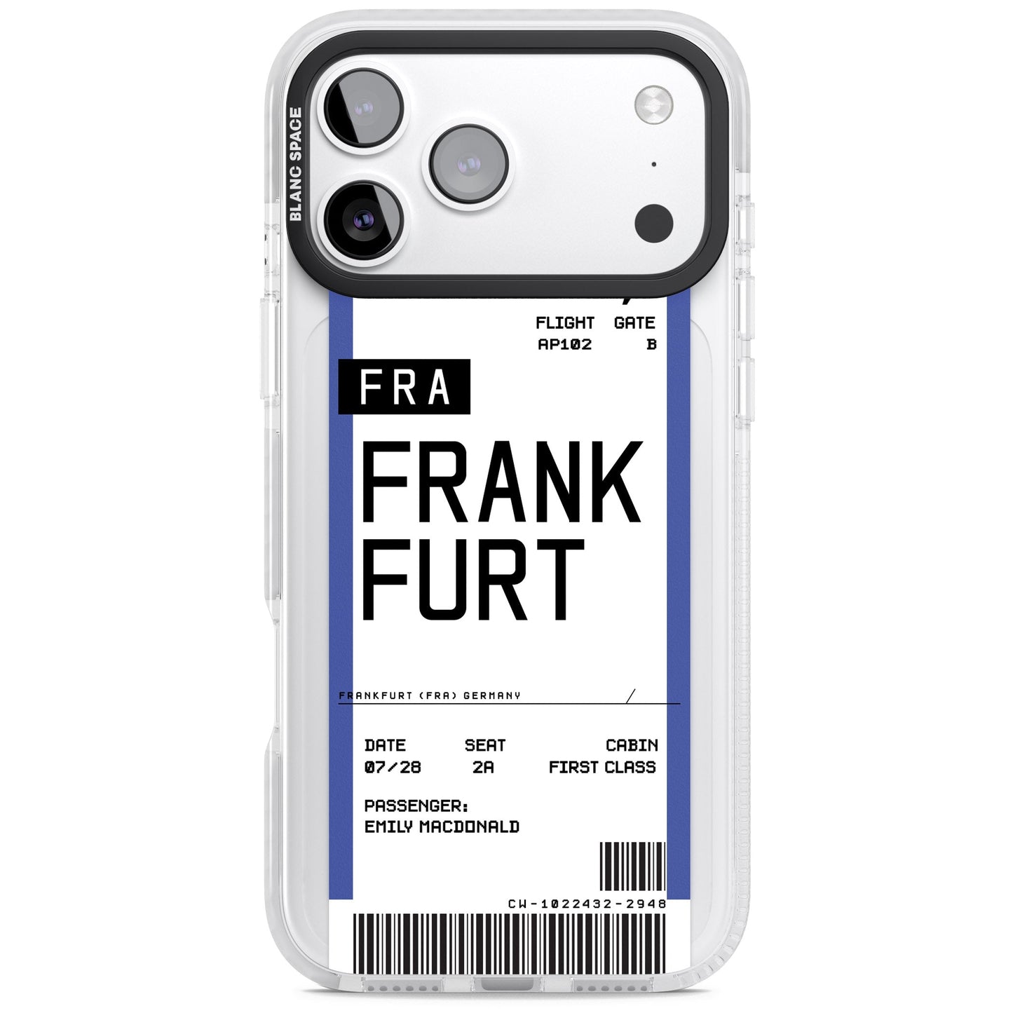Personalised Frankfurt Boarding Pass