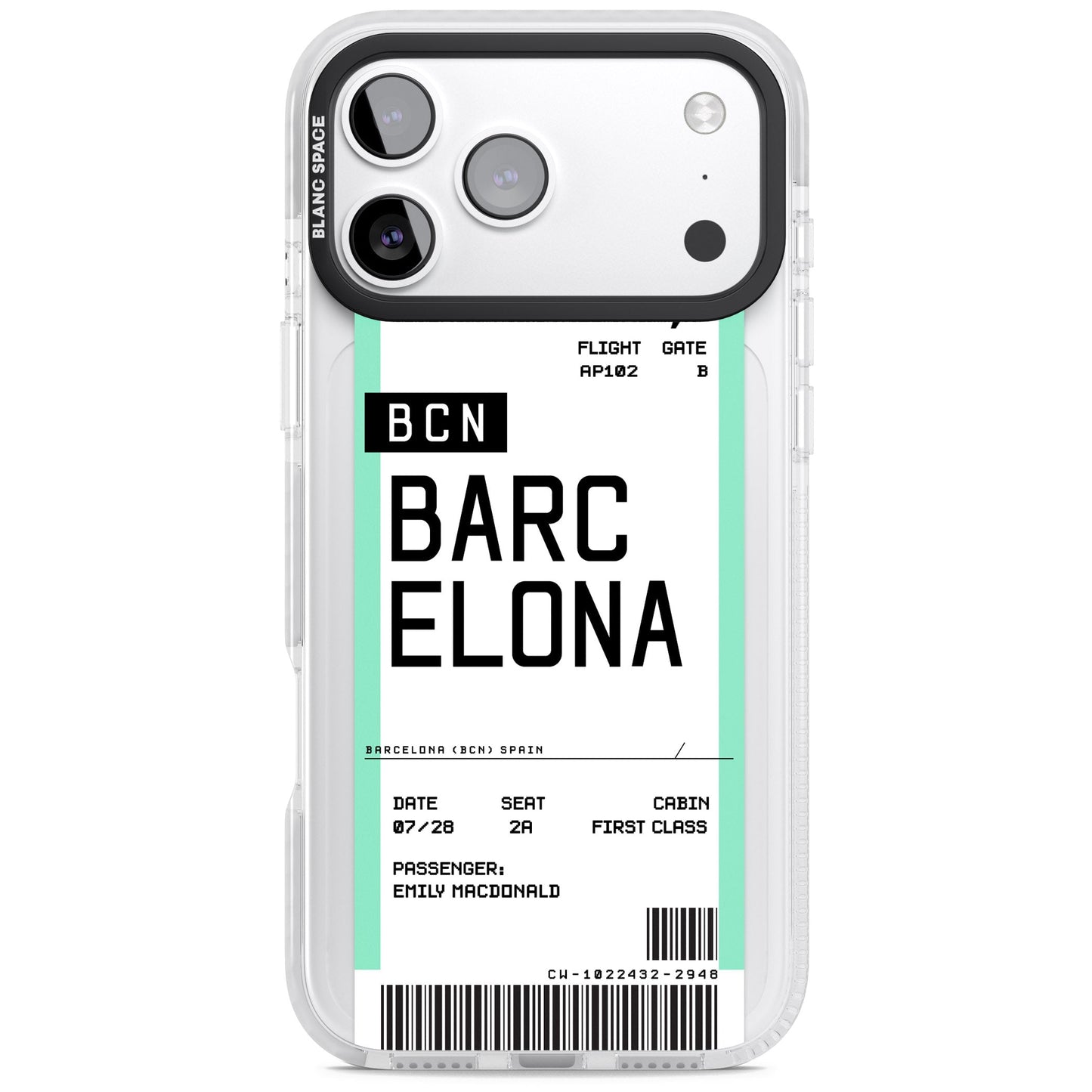 Personalised Barcelona Boarding Pass