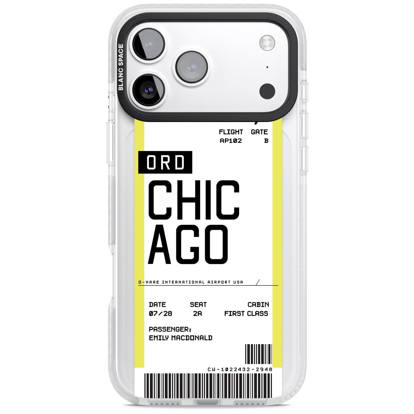 Personalised Chicago Boarding Pass