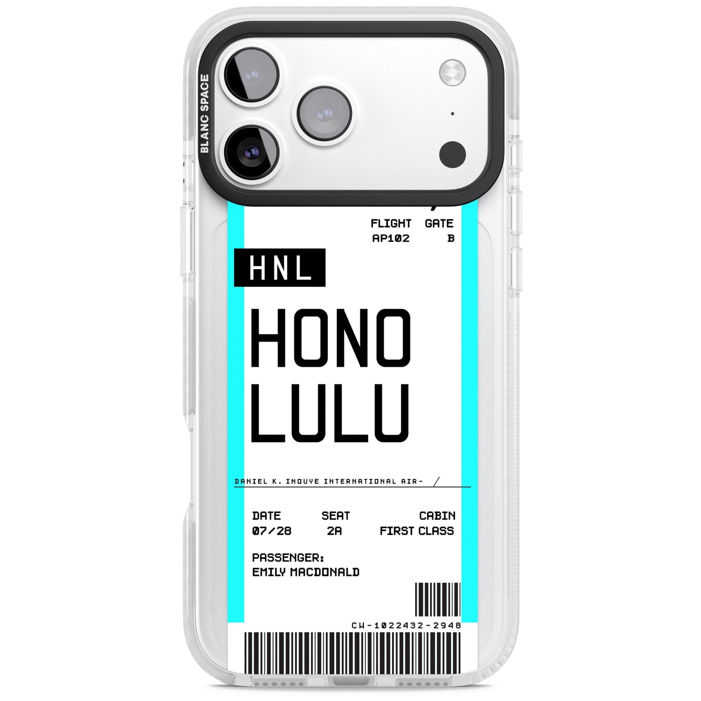 Personalised Honolulu Boarding Pass