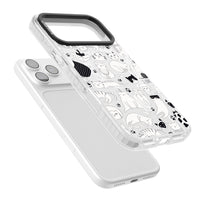 Cartoon Cat Collage Black & White