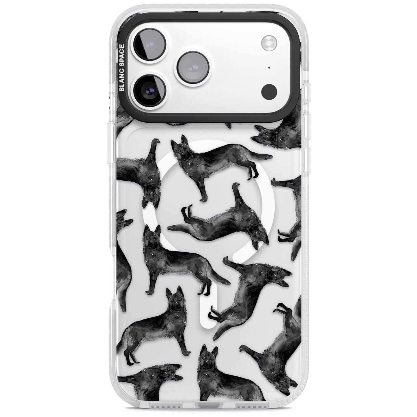 German Shepherd Pattern Black