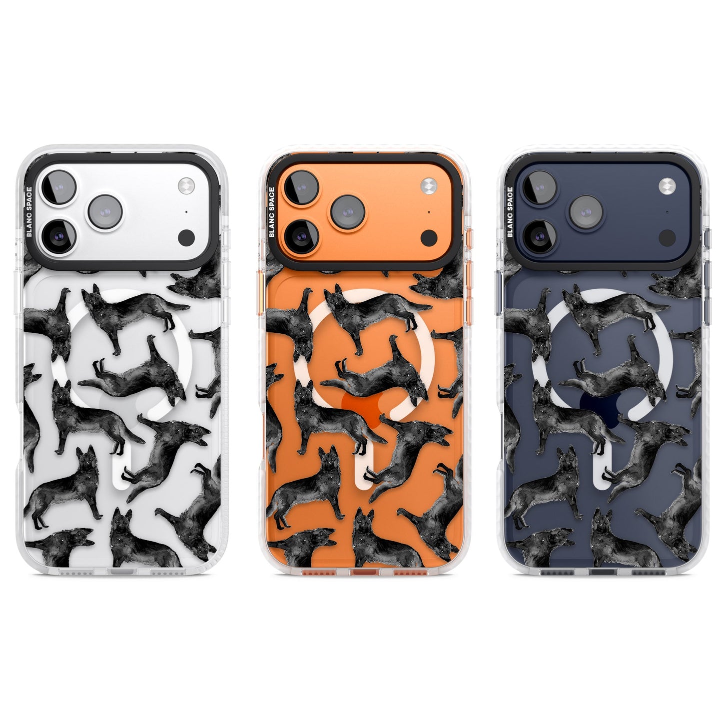 German Shepherd Pattern Black