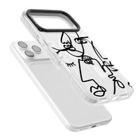 Abstract Line Art Black Clear