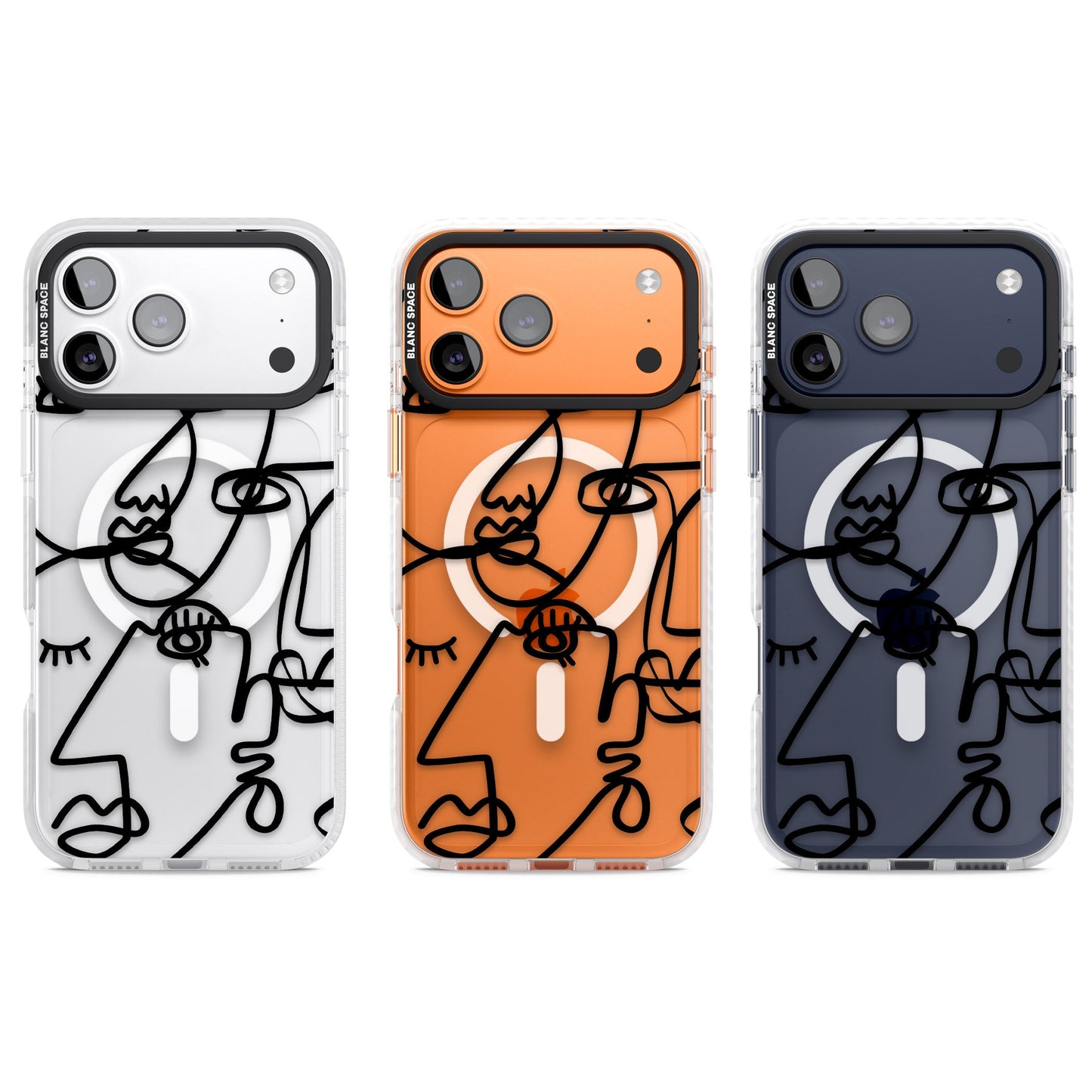 Abstract Line Art Black Clear