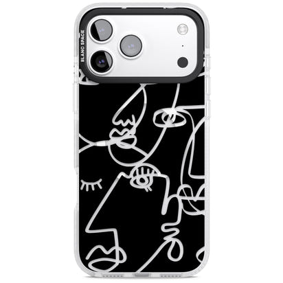 Abstract Line Art Clear Black