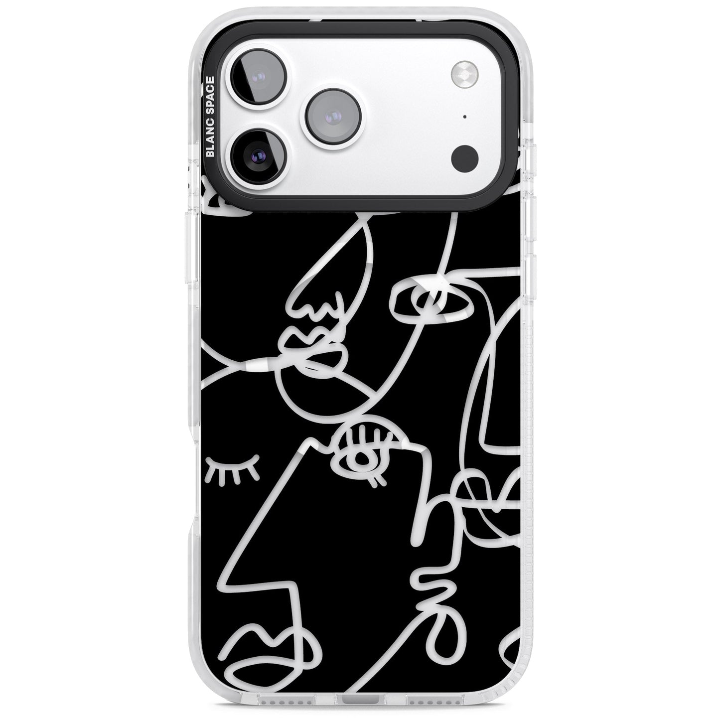 Abstract Line Art Clear Black