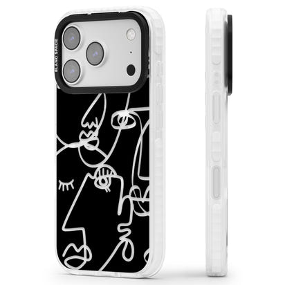 Abstract Line Art Clear Black