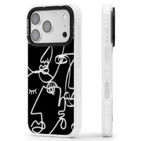Abstract Line Art Clear Black