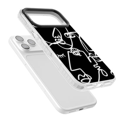 Abstract Line Art Clear Black