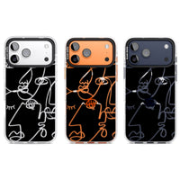 Abstract Line Art Clear Black