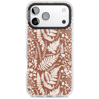 Fleurs sauvages et fougères sur terre cuite