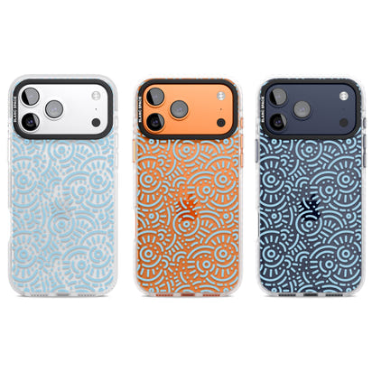 Motif rétro bleu clair