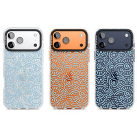 Motif rétro bleu clair