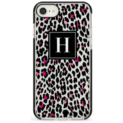 Personalised Clear Pink Leopard Monogram