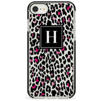 Personalised Clear Pink Leopard Monogram