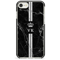 Personalised Black Marble Stripe Initials